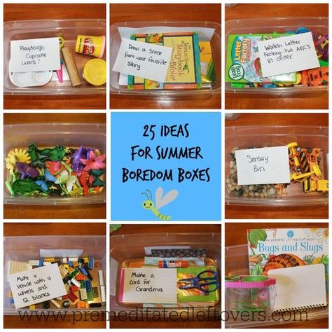 25 Ideas for Summer Boredom Boxes - Here are 25 ideas to keep your kids occupied this summer - perfect for days when your kids can't think of anything to do. Quiet Time Boxes, Quiet Boxes, Paper Activities, Summer Boredom, Child Activities, Quiet Time Activities, Activity Box, Summer Fun For Kids, Busy Boxes