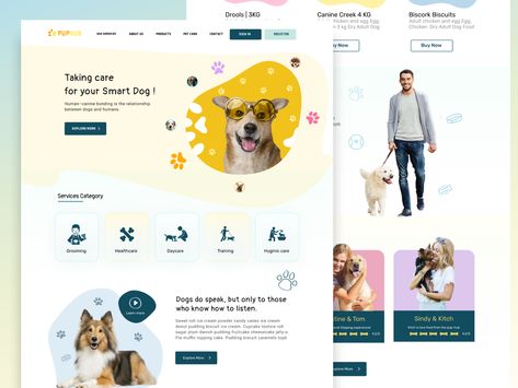 Dog Business, Dog Kennel, Landing Page Design, Pet Products, Business Website, Page Design, Dog Days, Pet Care, Landing Page