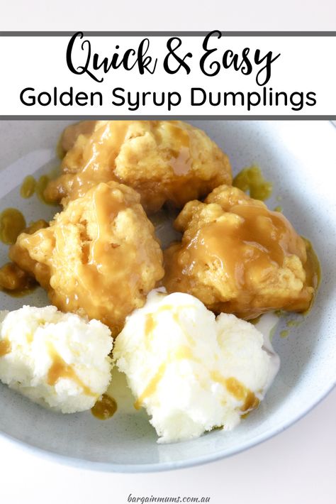 Golden Dumplings Recipe, Golden Syrup Dumplings Recipe, Sweet Dumplings Recipe, Sweet Dumplings Desserts, Desert Dumplings, Dumpling Dessert, Dessert Dumplings, Golden Syrup Dumplings, Australia Recipes