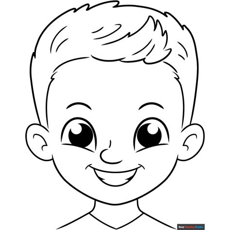 36 Simple Boys Coloring Pages Cartoon Character Coloring Pages, Boy Face Drawing, Feelings Coloring Pages For Kids, Kid Face Drawing, Boy Coloring Pages For Kids, Face Coloring Pages, Cartoon Clip Art Black And White, Black Man Coloring Pages, Boy Outline Drawing