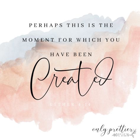 Perhaps This Is The Moment For Which, Faith Quotes For Women, Inspirational Faith Quotes, Verses For Women, Mighty To Save, Quote Mark, Life Lessons Quotes, Lessons Quotes, Bible Verses For Women