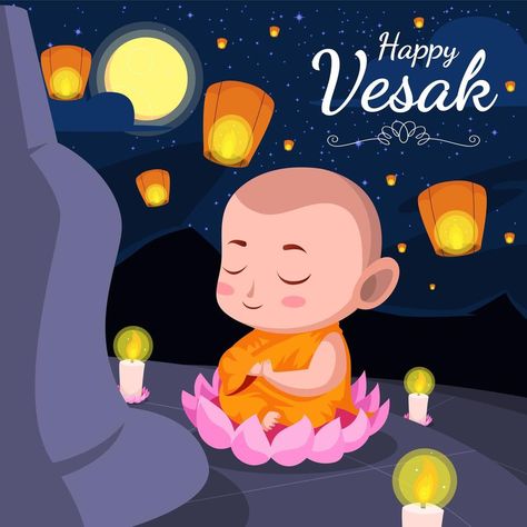 Happy Vesak Day Celebration Happy Vesak Day, Wesak Day, Happy Vesak, Vesak Day, Snoopy Wallpaper, Good Friday, The Happy, Happy New Year, Vector Art