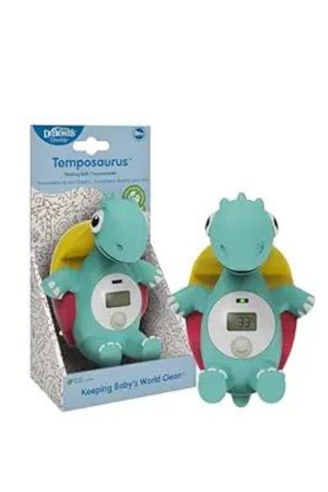 BATH THERMOMETER TOY. The adorable floating dino accurately measures baby’s bath water temperature to protect baby and give you peace of mind during bath time. Bath Thermometer, Bath Water, Baby Protection, Water Temperature, Bath Time, Clean Up, Bpa Free, Floating, Bath