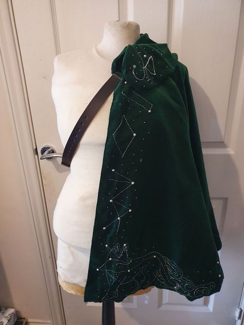 Cape Fantasy, Half Cape, Dragon Hats, Fantasy Au, Larp, Fencing, Constellations, Cape, I Shop