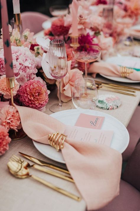 Pink Colour Scheme, Carpenter Photography, 21 Diner, Pink Weddings, Pink Wedding Inspiration, Tafel Decor, Pink Wedding Theme, Viva Magenta, Pink Color Schemes