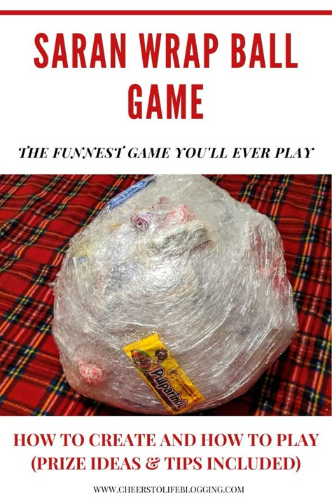 Ceran Wrap Ball Game Ideas, Wrap Ball Game, Christmas Itinerary, Saran Wrap Ball, Saran Wrap Game, Saran Wrap Ball Game, Fun Games For Adults, Prize Ideas, Christmas Gift Exchange Games