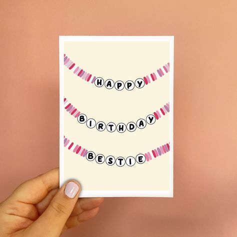 Taylor Swift bracelets Taylor Swift Inspired Birthday Cards, Diy 21st Birthday Cards, Taylor Swift Birthday Cards, Taylor Swift Inspired Birthday, Birthday Card Bestie, Taylor Swift Birthday Card, Bestie Birthday Card, Best Friend Birthday Card, Card For Best Friend