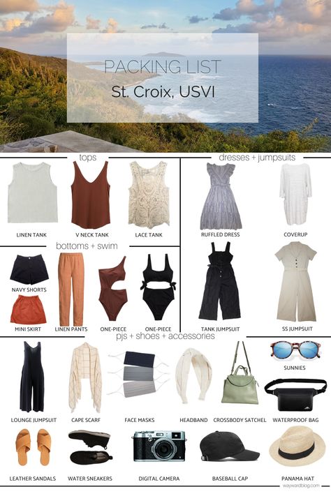 Traveling Light: St. Croix Packing List | wayward St Croix Usvi, Carry On Packing, St. Croix, Packing Lists, St Croix, Packing List For Travel, Style Blogger, Packing Light, What To Pack