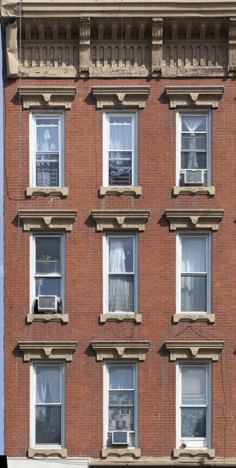 Old Apartment Building Exterior, New Classic Facade, Building Front View, Old Building Apartment, Pictures Of Buildings, Retro Windows, Council Flat, Brick Apartments, Paper Models House