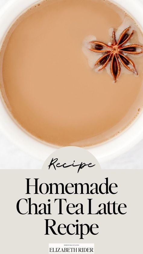 Homemade Chai Tea Latte Recipe | Easy chai tea latte recipe Best Chai Tea Latte Recipe, Homemade Chai Tea Latte, Chai Tea Latte Recipe, Homemade Chai Tea, Caffeine Free Drinks, Chai Latte Recipe, Homemade Chai, Healthy Winter Meals, Chai Tea Recipe