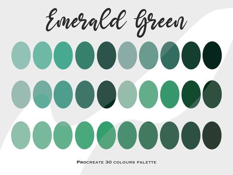 Green Monochromatic, Cowhide Print, Hex Codes, Palette Art, Monochromatic Color Scheme, Emerald Color, Green Colour Palette, Color Harmony, Wedding Theme Colors