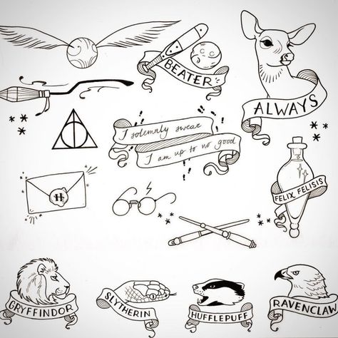 Citate Harry Potter, Hp Tattoo, Art Harry Potter, Potter Tattoo, Men Tattoos, Harry Potter Tattoos, Theme Harry Potter, Harry Potter Tattoo, Cat Tattoos