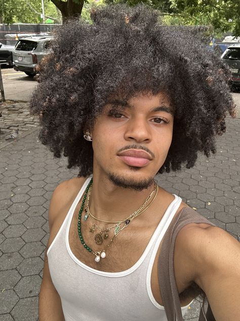 Men Long Haircut, Black Men Natural Hairstyles, Men Natural Hairstyles, Fluffy Afro, Pinterest Men, Men Hair Styles, Hair Tail, Guy Haircuts Long, Long Haircut