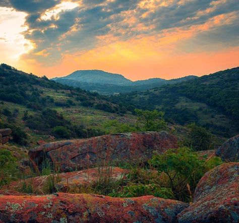 Looking east towards Mount Scott in Oklahoma after sunrise. [OC] [3550x3314] Mount Scott Oklahoma, Oklahoma Scenery, 1950 Decor, Oklahoma Landscape, Oklahoma Sunset, Lawton Oklahoma, Wichita Mountains, Oklahoma Travel, Norman Oklahoma