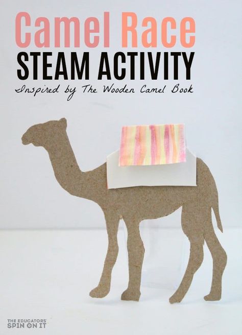 Camel Race STEAM Activity for Kids with Recycled Cardboard, Straws and Watercolors for kids Safari Stem Activities, Desert Science Experiments For Kids, Zoo Stem Activities, Camel Craft For Kids, Camel Crafts Preschool, Animal Stem Activities, Desert Activities For Kids, Desert Preschool Activities, Desert Animals Activities