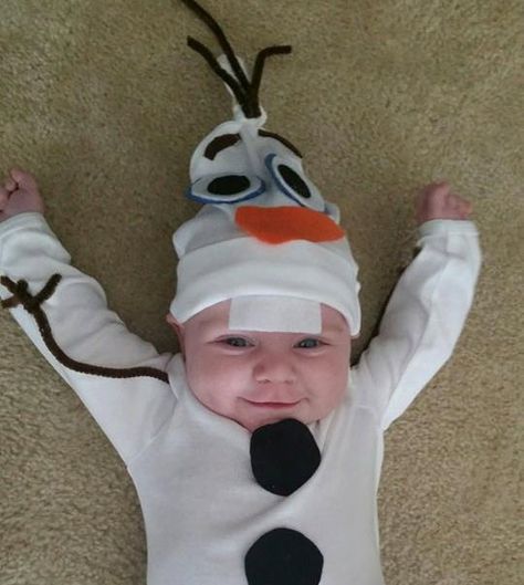 Halloween Baby Costumes Boy, Frozen Halloween Costumes, Family Costumes Diy, Frozen Costumes, Diy Baby Costumes, Frozen Halloween, Frozen Character, Olaf Costume, Diy Costumes Women