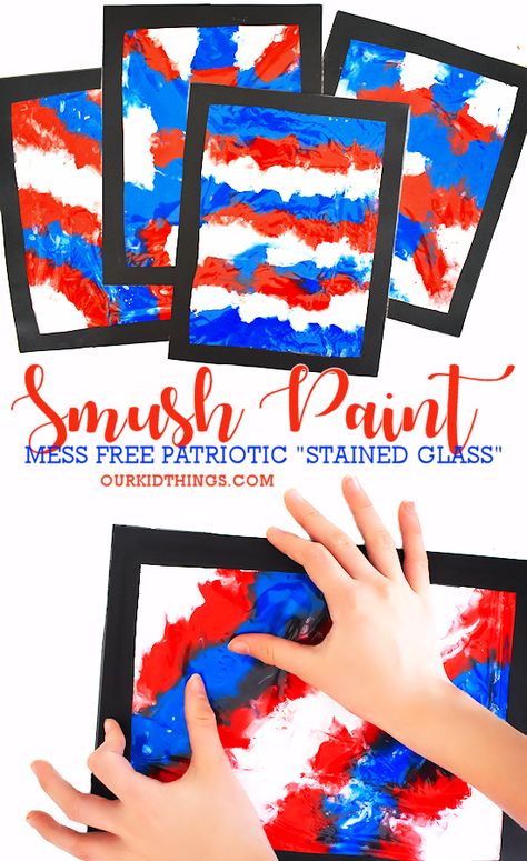 Bomb Pop Crafts For Toddlers, Red White And Blue Art, Memorial Day Activities, American Flag Crafts, Fourth Of July Crafts For Kids, Flag Crafts, 4th July Crafts, Toddler Art Projects, Summer Preschool