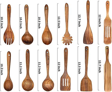 Wooden Cooking Spoons, Wooden Spoon Set, Utensils Drawing, Kitchenware Ideas, Wooden Spatulas, Wooden Cooking Utensils Set, Wooden Flatware, Wood Kitchen Tool, Wooden Kitchen Accessories