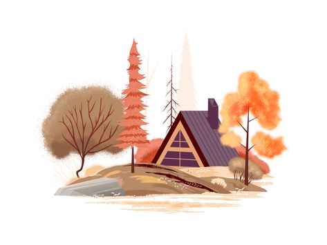 Animation Environment, Foliage Illustration, Adobe Illustration, 동화 삽화, Adobe Fresco, Autumn Illustration, Illustrator Art, Live Painting, Adobe Creative Cloud