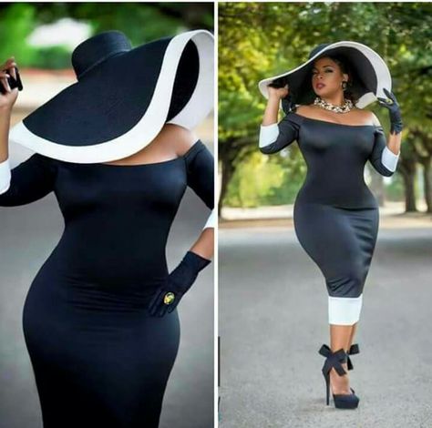 Diva Outfit Ideas Black Women, Kentucky Derby Dress, Kentucky Derby Outfit, Outfit Ideas Black, Derby Outfits, Derby Dress, Black N White Dress, Curvy Girl Fashion, Kentucky Derby