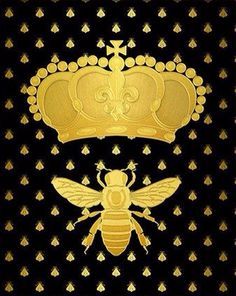 Gold Foil Print Napoleonic Bee with Crown [ThinkLovePrintables] Bee Project, Bee Illustrations, Halloween Apothecary Labels, Honey Label, Buzz Bee, Bee Illustration, I Love Bees, Crown Gold, Bee Inspired