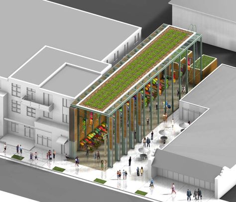 Farmers Market Design, Urban Farming Architecture, Urban Spaces Design, Urban Ideas, Urban Design Diagram, Urban Design Graphics, Urban Design Architecture, Urban Design Concept, Urban Design Plan