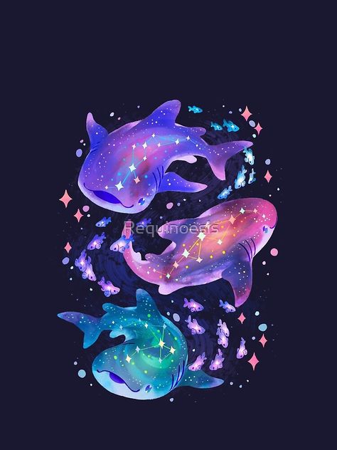 Camiseta «Tiburón ballena cósmico» de Requinoesis | Redbubble Cosmic Whale, Shark Illustration, Shark Drawing, Aesthetic Cartoon, Mobile Backgrounds, Arte Do Kawaii, Didgeridoo, Shark Art, Retro Kunst