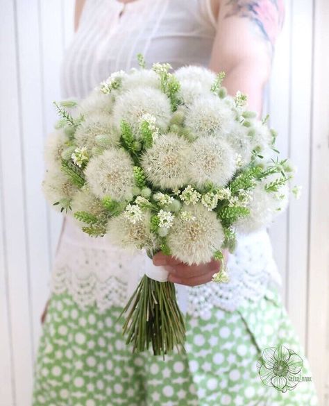 Dandelion Bouquet, Dandelion Puffs, Dandelion Clock, Baby S Breath, Wildflower Bouquet, Shabby Chic Wedding, Animal Photos, Green Baby, Cute Animal Photos