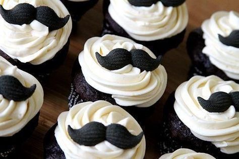 Mustache cupcakes!!! Moustache Cupcakes, Mustache Cupcakes, Mustache Birthday Party, Mustache Cake, Mustache Birthday, Birthday Cake For Husband, Mustache Baby Shower, Cake For Husband, Mustache Party