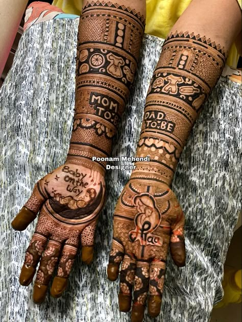 Baby on the way #babyshowermehndi Follow @bridalpoonammehendi_designer . #baby #babyshower #babygirl #babyboy #babybump #pregnancy #maternityshoot #babyshowerdecorations #babiesofinstagram #babies #babytoys #twins #twinsofinstagram #twinsbaby #poonammehendidesigner #instababylove #destinationwedding #hennadesign #panjab #pune #banglore #babylook #pregnant #pramotion Pregnant Mehndi Designs, Godhbharai Mehendi Designs, Baby Shower Mehandi Designs Easy, Mom To Be Mehndi Design, Srimantham Mehendi Designs, Beby Savar Mehndi, God Bharai Mehndi Design, Mahendi Designs Baby Shower Mahendi Design, Mundan Ceremony Mehndi Designs