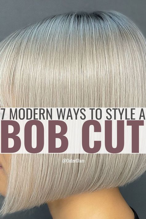 Whether you're a hairstylist or just love experimenting with your own hair, we've got you covered with 7 modern ways to style a bob cut. If you're trying to find new ways to rock your bob, this article is for you. Current Bob Hairstyles, Fun Ways To Style A Bob, Below The Chin Bob, Bob Haircut Tucked Behind Ears, Gradual Bob, Angled Bob Haircuts 2024, Stacked Angled Bob Hairstyles, Cute Bobs For Thick Hair, Slanted Bob Haircut