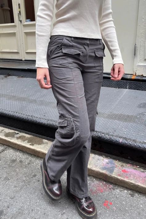 Kim Cargo Pants, Brandy Melville Cargo Pants, Y2k Trousers, Junior Pants, Grey Cargo Pants, Trendy Streetwear, Green Cargo Pants, Retro Streetwear, Green Cargo