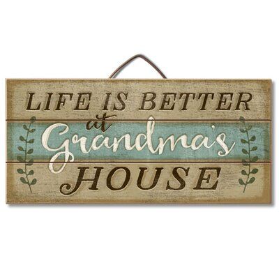 August Grove Life is Better at Grandmas Pallet Wood Sign Wall Décor Bar Inspiration, Wall Decor Wood, Wood Pallet Signs, Pallet Decor, Grandma's House, Diy Fan, Diy Wood Signs, Pallet Crafts, Tree Wall Decor