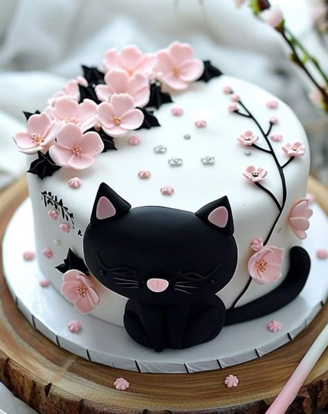 Kitten Cake, Torte Creative, Cat Cakes, Cake Mini, Creative Cake Decorating, Animal Cakes, Creative Birthday Cakes, Cake Decorating Designs, Cat Cake