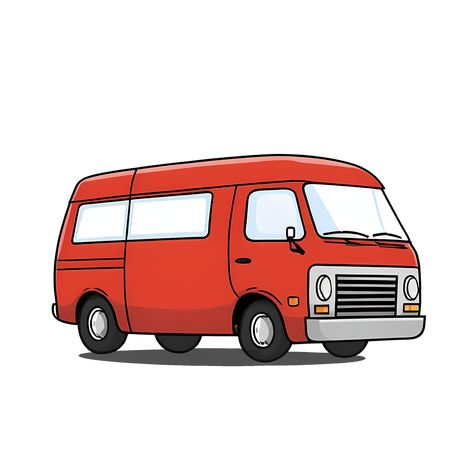 Red Van Hand Drawn Cartoon Style Illustration AI Generated Van Clipart, Cute Vans, Red Vans, Cranberry Color, Cartoon Style, Mini Van, Cartoon Styles, Hand Drawn, Royalty