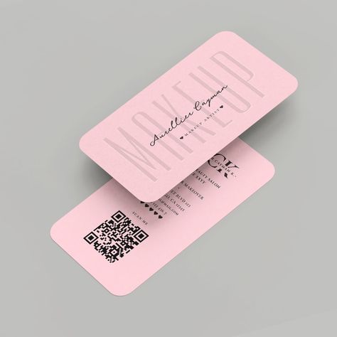 Modern Makeup Artist Beauty Salon Pink Monogram Business Card Modern Makeup, Monogram Business, Beauty Business Cards, Makeup Artist Business Cards, Beauty Salon Design, Artist Business Cards, Luxury Business Cards, Pink Monogram, Salon Design