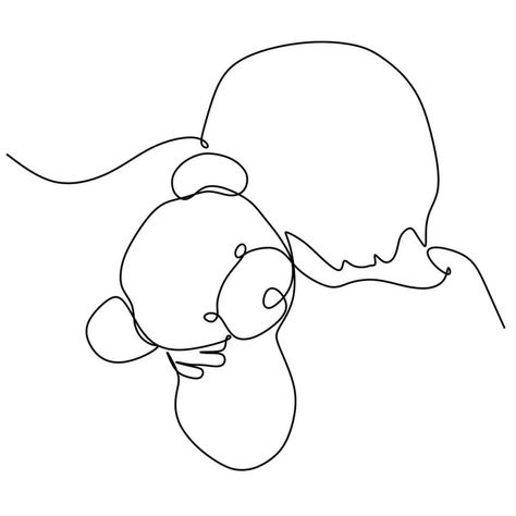 Kid hugging teddy bear. Hand drawn continuous line vector illustration. Outline drawing child and a toy. National Hug day template for postcard, banner, t shirt printing, package design. Teddy Bear Line Art, Hugging Teddy Bear, National Hug Day, Hugging Drawing, Kids Hugging, Illustration Outline, Hug Day, Day Template, Baby Hug