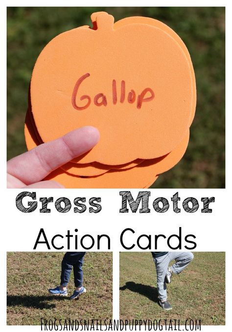 Fall Gross Motor Action Cards for Kids Physical Activities For Toddlers, Halloween Lesson Plans, Outside Activities For Kids, Fall Lesson Plans, Gross Motor Activity, November Activities, Fall Preschool Activities, Pumpkin Activities, Fall Lessons