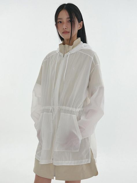 Sheer Jacket Outfit, White Rain Jacket, Windbreaker Outfit, Seersucker Jacket, Baddie Vibes, Sheer Jacket, Seersucker Fabric, Light Touch, Wind Breaker