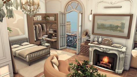 Tiny Parisian apartment Tiny Parisian Apartment, Apartment Sims 4, Sims 4 City Living, Cozy Bathroom, Play Sims 4, Apartment Layout, Parisian Apartment, Tiny Apartment, Classic Kitchens