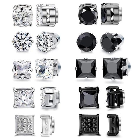 Just found this amazing item on AliExpress. Check it out! ￡1.18 | 1-10 Pairs Crystal Strong Magnetic Ear Stud Clip Earrings for Men Women Punk Round Zircon Magnet Earrings Non Piercing Jewelry Magnet Earrings, Magnetic Earrings, Earrings For Men, Handmade Fashion Jewelry, Mens Bow Ties, Ear Stud, Cufflinks Men, Fashion Jewelry Earrings, Clip Earrings