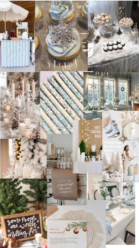 Winter Tea Party Bridal Shower Ideas, Snow In Love Bachelorette Party, Winter Wedding Shower Ideas, Winter Engagement Party Ideas, Snow In Love Bridal Shower Theme, January Bridal Shower Ideas, Winter Wonderland Bridal Shower Ideas, Bridal Shower Winter, Winter Bridal Shower Themes