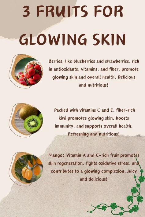 Fruits For Glowing Skin, Collagen Boosting Foods, Get Glowing Skin Naturally, Glowing Skin Naturally, Pregnancy Vitamins, Tips Saludables, Food For Glowing Skin, Foods For Healthy Skin, Skin Diet