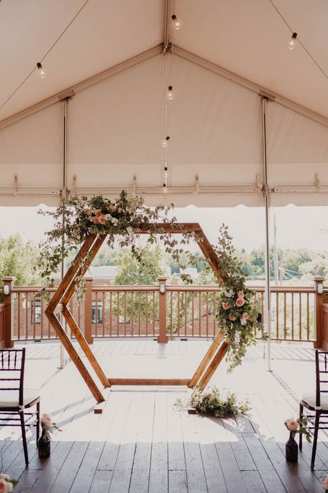 Wedding Arbor Octogon, Double Hexagon Wedding Arch, Hexagon Archway Wedding, Wedding Arbor Hexagon, Pentagon Wedding Arch, Hexagon Arbor, Hexagon Arbor Wedding, Hexagon Wedding Arch, Wedding Arbor Ideas