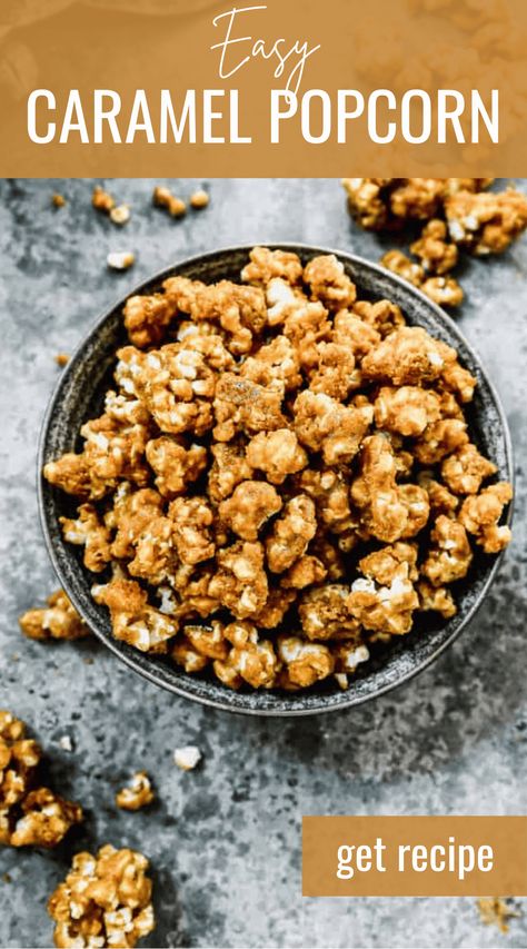 Make the best Caramel Popcorn at home with this easy recipe. Made with brown sugar for a rich, sweet flavor, it’s perfect for a crowd. This simple homemade snack is great for parties or movie nights. Try it today and enjoy delicious caramel popcorn with your family! Quick Caramel Popcorn, Easy Caramel Popcorn, Caramel Popcorn Recipe, Carmel Popcorn Recipe, Toffee Popcorn Recipe, Caramel Popcorn Recipe Easy, Homemade Caramel Corn Recipe, Carmel Popcorn, Homemade Caramel Popcorn