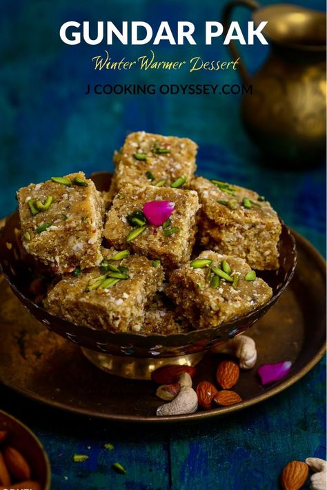 gundar pak pieces in a brass bowl Thali Ideas, Snacks Photography, Diwali Special Recipes, Sweets Photography, Edible Gum, Recipe Pictures, Warm Desserts, Diwali Special, Sweet Meat