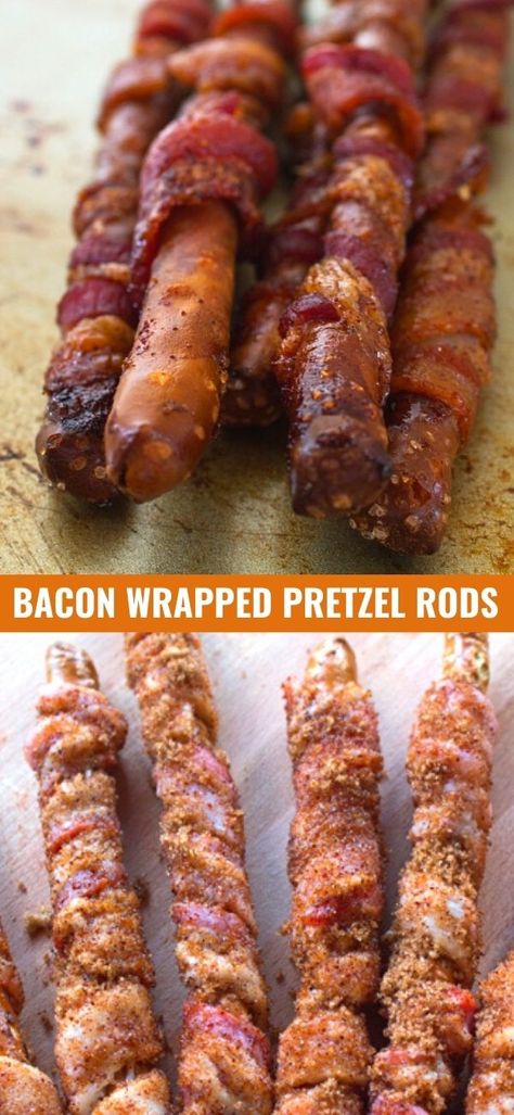 This is a fantastic appetizer for football season, what red blooded football fan wouldn’t love these!  They’re also a travel friendly appetizer, great to bring along to tailgating parties.  Bacon Wrapped Pretzel Rods, you’re going to love them. ENJOY! Bacon Pretzel Rods, Bacon Wrapped Ritz Crackers, Bacon Wrapped Pretzel Rods, Pretzel Rod Recipe, Bacon Wrapped Pretzels, Date Wrapped In Bacon, Flavored Pretzel Recipes, Bacon Pretzels, Bacon Wrapped Water Chestnuts Recipe