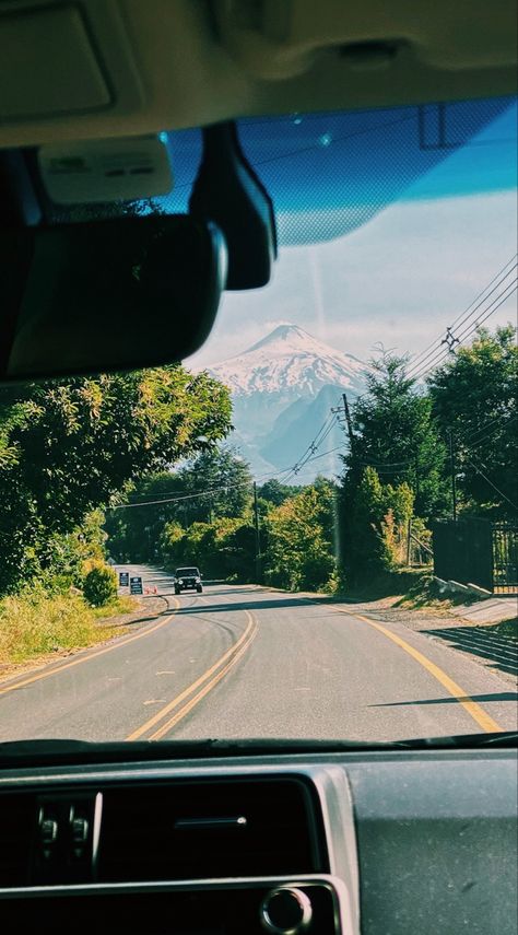 Sur de Chile #roadtrip #pucon #chile #car #road #travel #south #sur #aesthetic America Road Trip Aesthetic, Cata Core, Vacaciones Aesthetic, Viaje Aesthetic, Santiago Chile Travel, Vision Board Assignment, Hometown Aesthetic, Chile Aesthetic, 2024 Moodboard