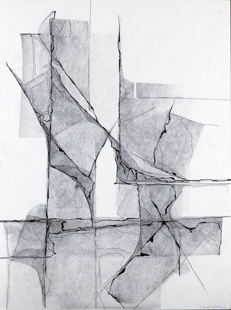 This is an abstract drawing that reflects architecture, abstract drawing and also a little bit of science fiction. Texture Architecture, Art Abstrait Ligne, Pencil Drawing Tutorials, Abstract Expressionism Art, Graphite Drawings, Arte Inspo, Abstract Drawings, Lip Art, Architecture Sketch