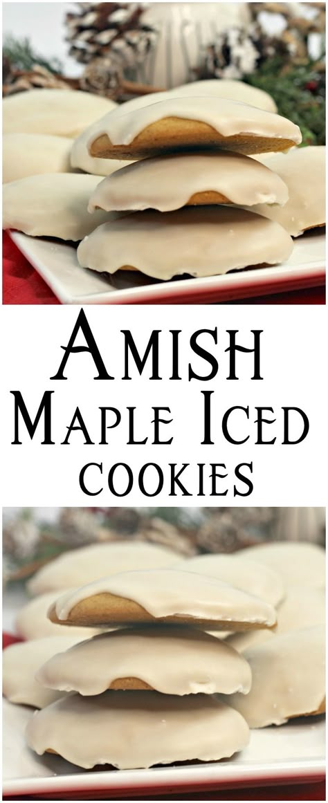 Amish Pumpkin Cookies, Amish Church Cookies, Fall Cookie Platter Ideas, Maple Cream Filled Cookies, Maple Iced Cookies, Amish Christmas Cookies, Holiday Drop Cookies, Irish Ginger Cookies, Amish Buttermilk Cookies